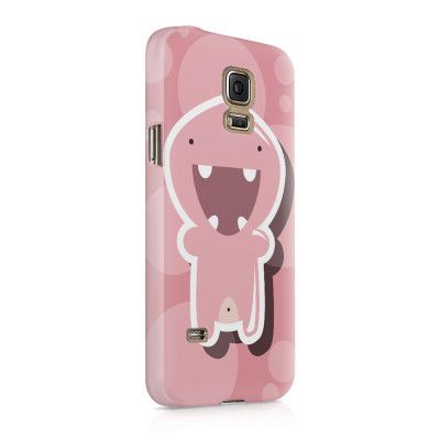 Skal till Samsung Galaxy S5 - Glatt Bubbelmonster - Rosa