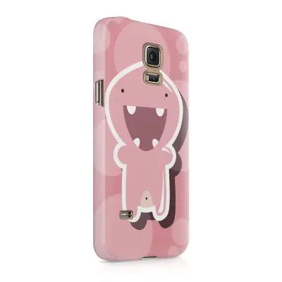 Skal till Samsung Galaxy S5 - Glatt Bubbelmonster - Rosa