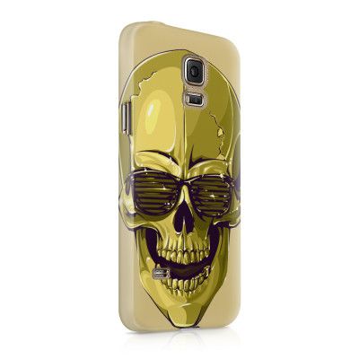 Skal till Samsung Galaxy S5 - Hipster Skull Gul