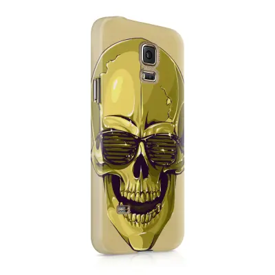 Skal till Samsung Galaxy S5 - Hipster Skull Gul