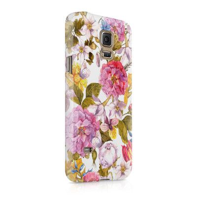 Skal till Samsung Galaxy S5 - Hortensia - Vit