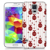 Skal till Samsung Galaxy S5 - Juldekor - Vit/Röd
