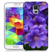 Skal till Samsung Galaxy S5 - Lila blommor