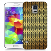 Skal till Samsung Galaxy S5 - Mönster - Guld/Svart