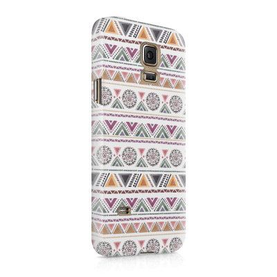 Skal till Samsung Galaxy S5 - Mönster - Vit/Lila