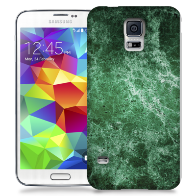 Skal till Samsung Galaxy S5 - Marble - Grön