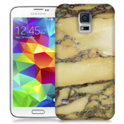 Skal till Samsung Galaxy S5 - Marble - Gul