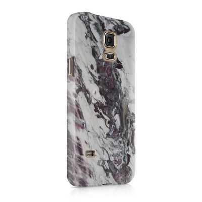 Skal till Samsung Galaxy S5 - Marble - Vit/Svart