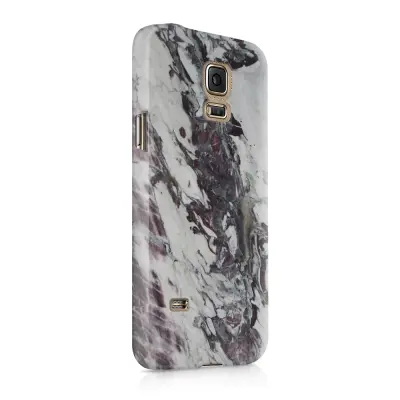 Skal till Samsung Galaxy S5 - Marble - Vit/Svart