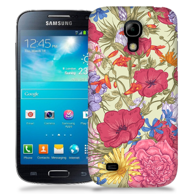 Skal till Samsung Galaxy S5 Mini - Blommor - Beige