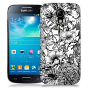 Skal till Samsung Galaxy S5 Mini - Blommor - Svart/Vit