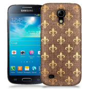 Skal till Samsung Galaxy S5 Mini - Canvas Blommor - Guld/Brun