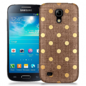 Skal till Samsung Galaxy S5 Mini - Canvas Polka - Guld/Brun