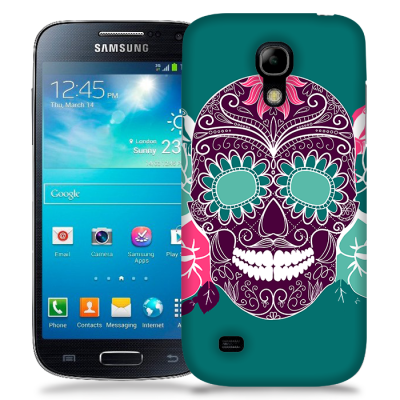 Skal till Samsung Galaxy S5 Mini - Glad dödskalle - Grön