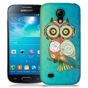 Skal till Samsung Galaxy S5 Mini - Orientalisk uggla - Blå