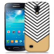 Skal till Samsung Galaxy S5 Mini - Ränder - Beige/Vit