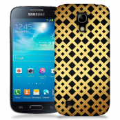 Skal till Samsung Galaxy S5 Mini - Rutmönster - Guld/Svart