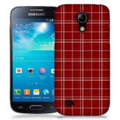 Skal till Samsung Galaxy S5 Mini - Sömmar - Rutmönster Röd