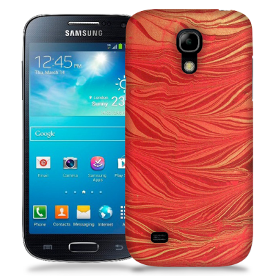 Skal till Samsung Galaxy S5 Mini - Vågor - Röd/Orange