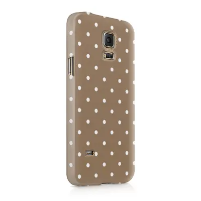Skal till Samsung Galaxy S5 - Polka - Brun