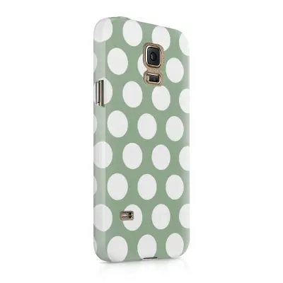 Skal till Samsung Galaxy S5 - Polka - Grön