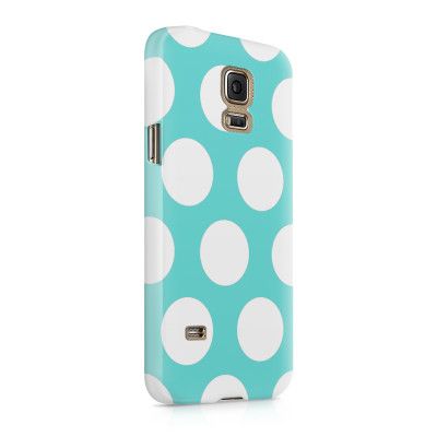Skal till Samsung Galaxy S5 - Polka - Turkos