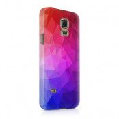 Skal till Samsung Galaxy S5 - Polygon - Blå/Lila/Röd