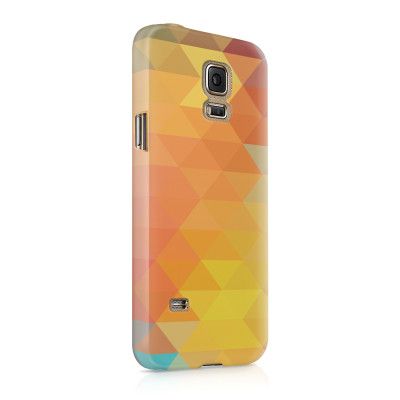 Skal till Samsung Galaxy S5 - Polygon - Gul