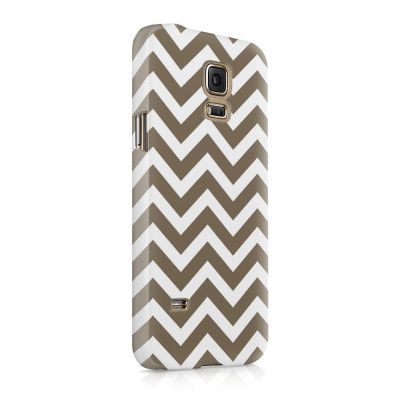 Skal till Samsung Galaxy S5 - Ränder - Brun
