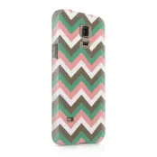 Skal till Samsung Galaxy S5 - Ränder - Brun/Rosa