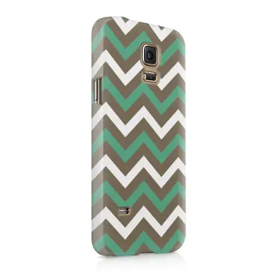 Skal till Samsung Galaxy S5 - Ränder - Grön/Brun