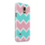 Skal till Samsung Galaxy S5 - Ränder - Mint/Rosa