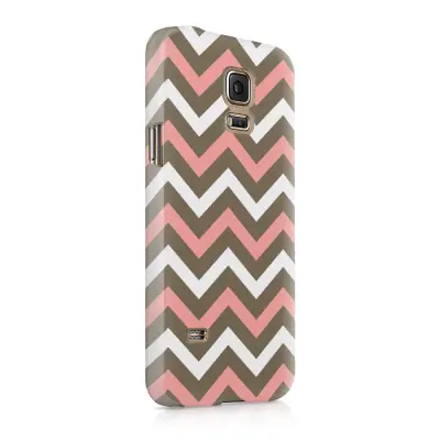 Skal till Samsung Galaxy S5 - Ränder - Vit/Rosa