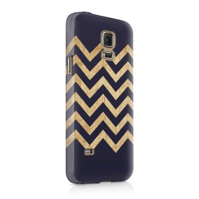 Skal till Samsung Galaxy S5 - Ränder - Wood