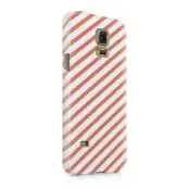 Skal till Samsung Galaxy S5 - Retro ränder - Persika