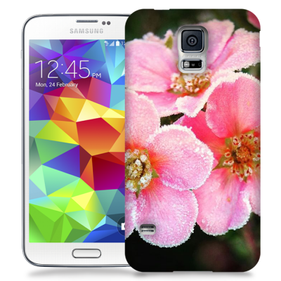 Skal till Samsung Galaxy S5 - Rosa blommor