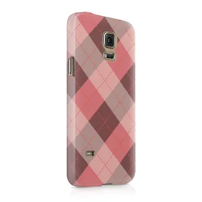 Skal till Samsung Galaxy S5 - Rutig - Rosa/Grå