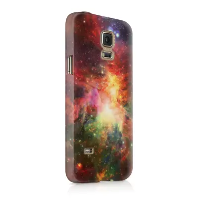 Skal till Samsung Galaxy S5 - Rymden - Röd/Grön