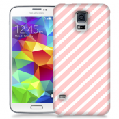 Skal till Samsung Galaxy S5 - Stripes - Ljusrosa
