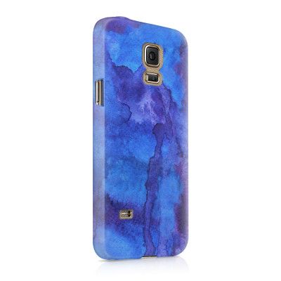Skal till Samsung Galaxy S5 - Vattenfärg - Blå