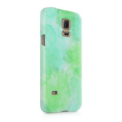Skal till Samsung Galaxy S5 - Vattenfärg - Grön