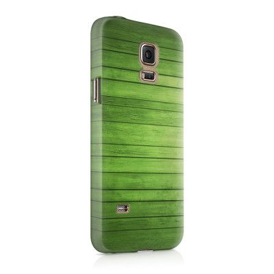 Skal till Samsung Galaxy S5 - Wood - Grön