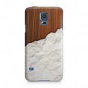 Skal till Samsung Galaxy S5 - Wooden Crumbled Paper B