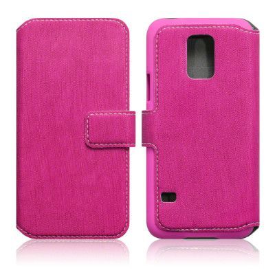 Slim Book Plånboksfodral till Samsung Galaxy S5 Mini - Magenta