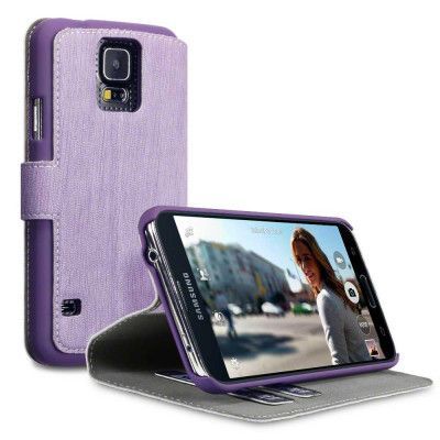 Slim Plånboksfodral till Samsung Galaxy S5 - Lila