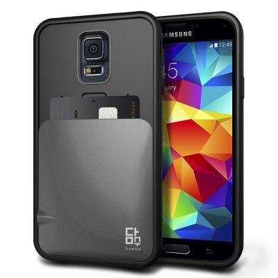 Verus Damda Skal med kortfack till Samsung Galaxy S5 - Silver