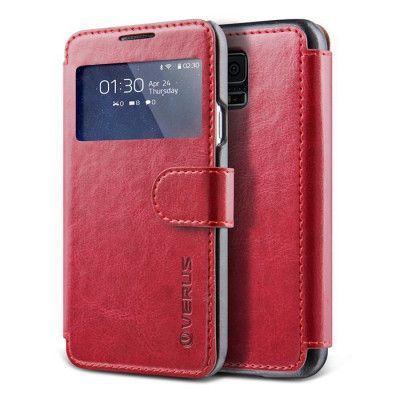 Verus Dandy Layered View Plånboksfodral till Samsung Galaxy S5 (Röd)
