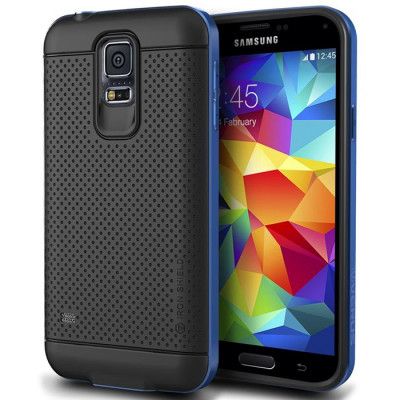 Verus Iron Shield Aluminum Metal Frame Skal till Samsung Galaxy S5 (Blå)
