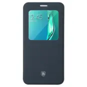 Baseus Mobilfodral med fönster till Samsung Galaxy S6 Edge Plus - Blå