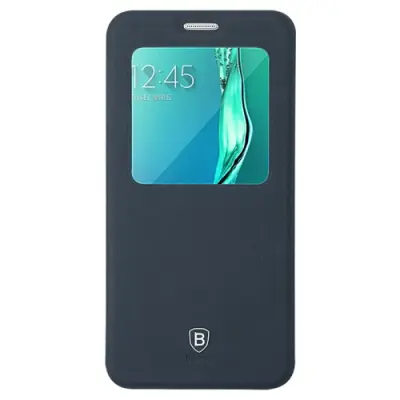 Baseus Mobilfodral med fönster till Samsung Galaxy S6 Edge Plus - Blå